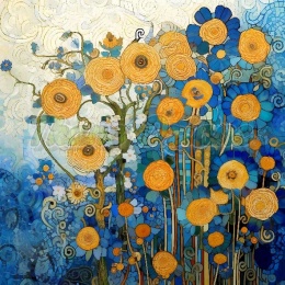 PANEL DRUKOWANY KWIATY W STYLU VAN GOGH NR 6