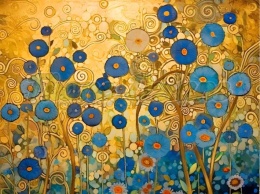 PANEL DRUKOWANY KWIATY W STYLU VAN GOGH NR 1