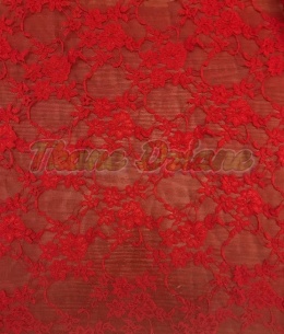 KORONKA W KWIATY W KOLORZE WINA